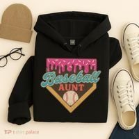 Baseball Aunt Ice Cream Drip Hoodie thumb 4