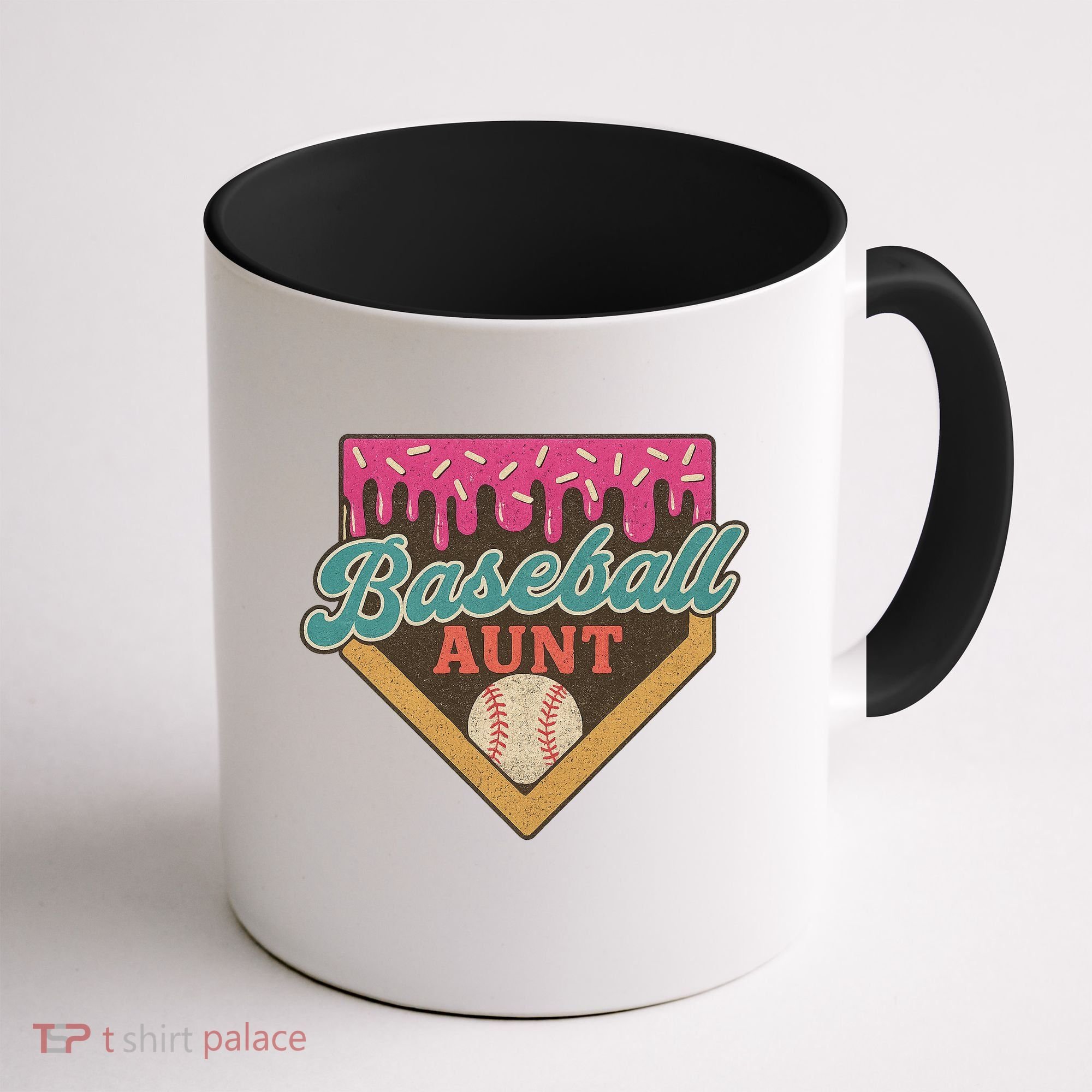 Baseball Aunt Ice Cream Drip Coffee Mug