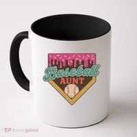 Baseball Aunt Ice Cream Drip Coffee Mug thumb 0