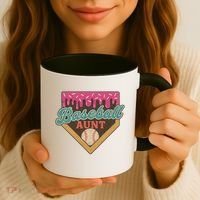 Baseball Aunt Ice Cream Drip Coffee Mug thumb 3