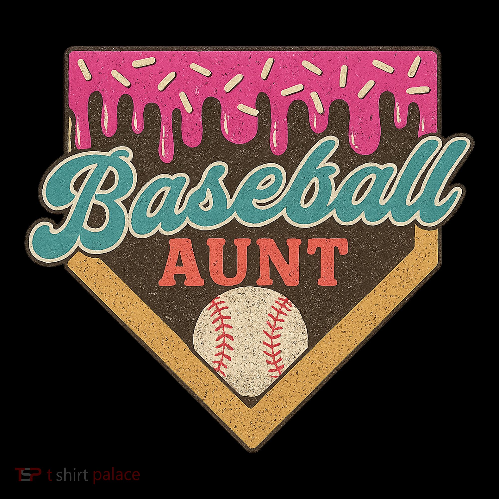 Baseball Aunt Ice Cream Drip Coffee Mug