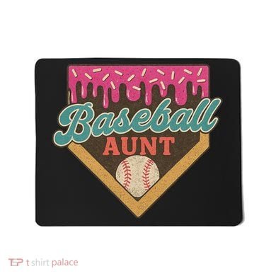 Baseball Aunt Ice Cream Drip Mousepad