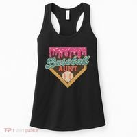 Baseball Aunt Ice Cream Drip Women's Tank Top thumb 0