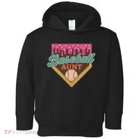 Baseball Aunt Ice Cream Drip Toddler Hoodie thumb 0