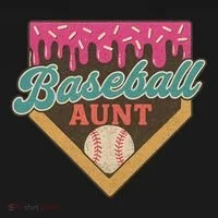 Baseball Aunt Ice Cream Drip Toddler Hoodie thumb 2