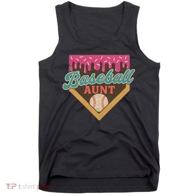 Baseball Aunt Ice Cream Drip Tank Top