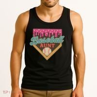 Baseball Aunt Ice Cream Drip Tank Top thumb 3