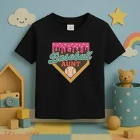 Baseball Aunt Ice Cream Drip Toddler T-Shirt thumb 3