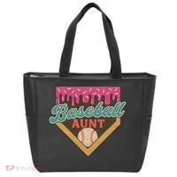 Baseball Aunt Ice Cream Drip Tote Bag thumb 0