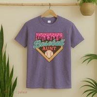 Baseball Aunt Ice Cream Drip T-Shirt thumb 2