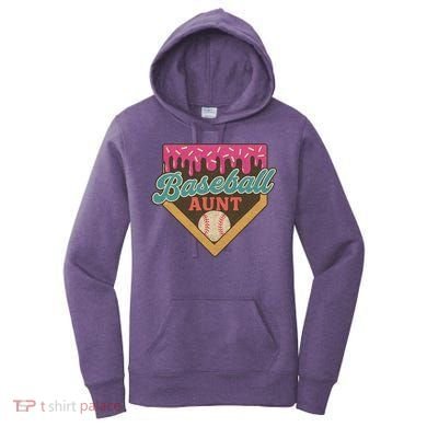 Baseball Aunt Ice Cream Drip Women's Hoodie