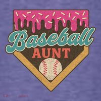 Baseball Aunt Ice Cream Drip Women's Hoodie thumb 2
