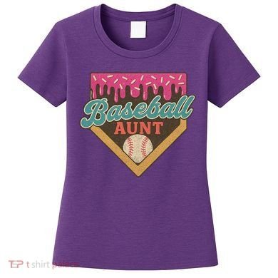 Baseball Aunt Ice Cream Drip Women's T-Shirt