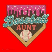Baseball Aunt Ice Cream Drip Santa Hat thumb 1