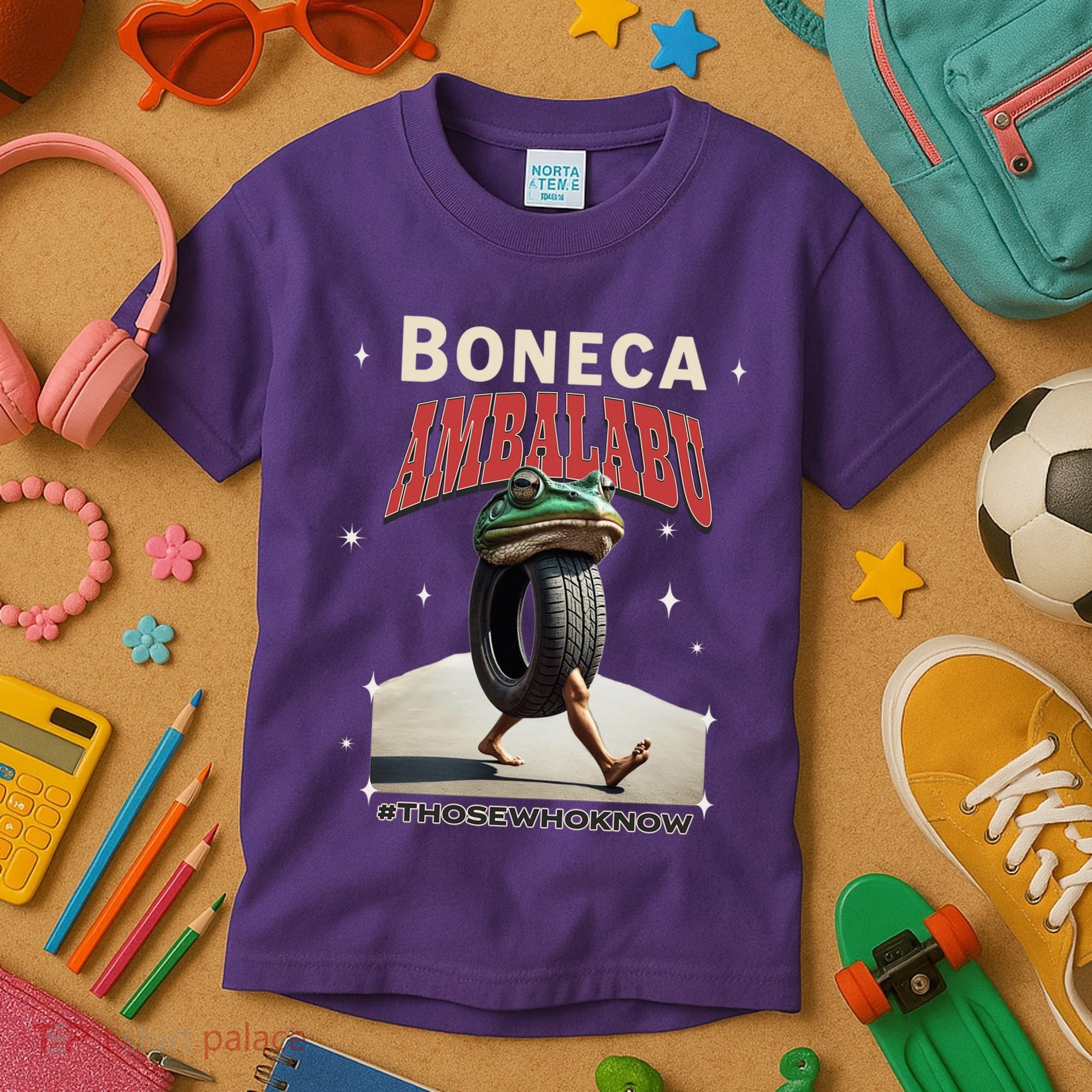 Boneca Ambalabu Italian Brainrot Meme Frog With Feet Bootleg Kids T-Shirt