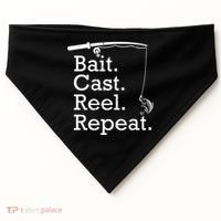 Bait Cast Reek Repeat USA-Made Doggie Bandana thumb 0