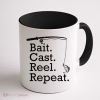Bait Cast Reek Repeat Coffee Mug thumb 1