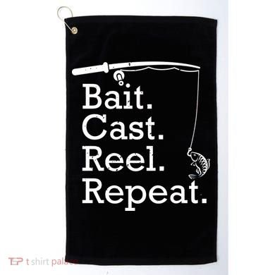 Bait Cast Reek Repeat Golf Towel