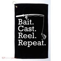 Bait Cast Reek Repeat Golf Towel thumb 0