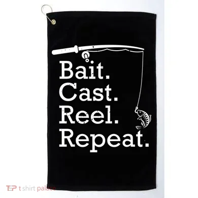 Bait Cast Reek Repeat Golf Towel
