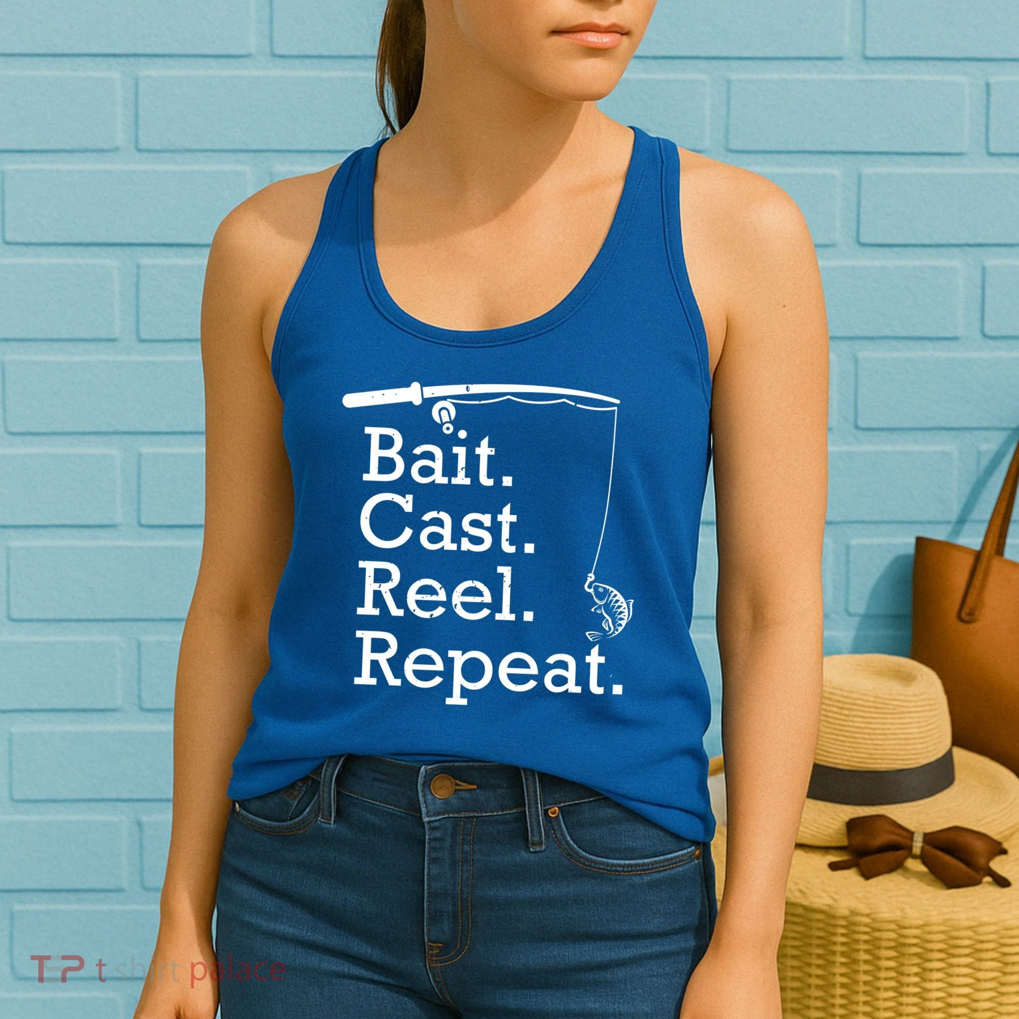 Bait Cast Reek Repeat Women's Tank Top