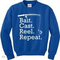 Bait Cast Reek Repeat Kids Sweatshirt thumb 0