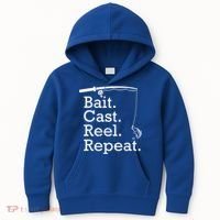 Bait Cast Reek Repeat Kids Hoodie thumb 0