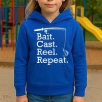 Bait Cast Reek Repeat Kids Hoodie thumb 3