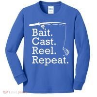 Bait Cast Reek Repeat Kids Long Sleeve Shirt thumb 0