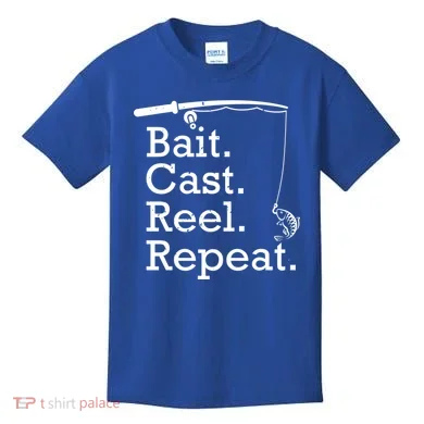 Bait Cast Reek Repeat Kids T-Shirt