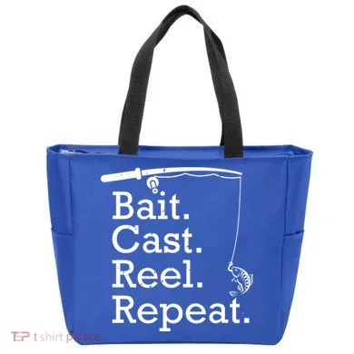 Bait Cast Reek Repeat Tote Bag