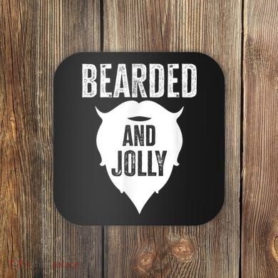 Bearded And Jolly Santa Christmas Coaster