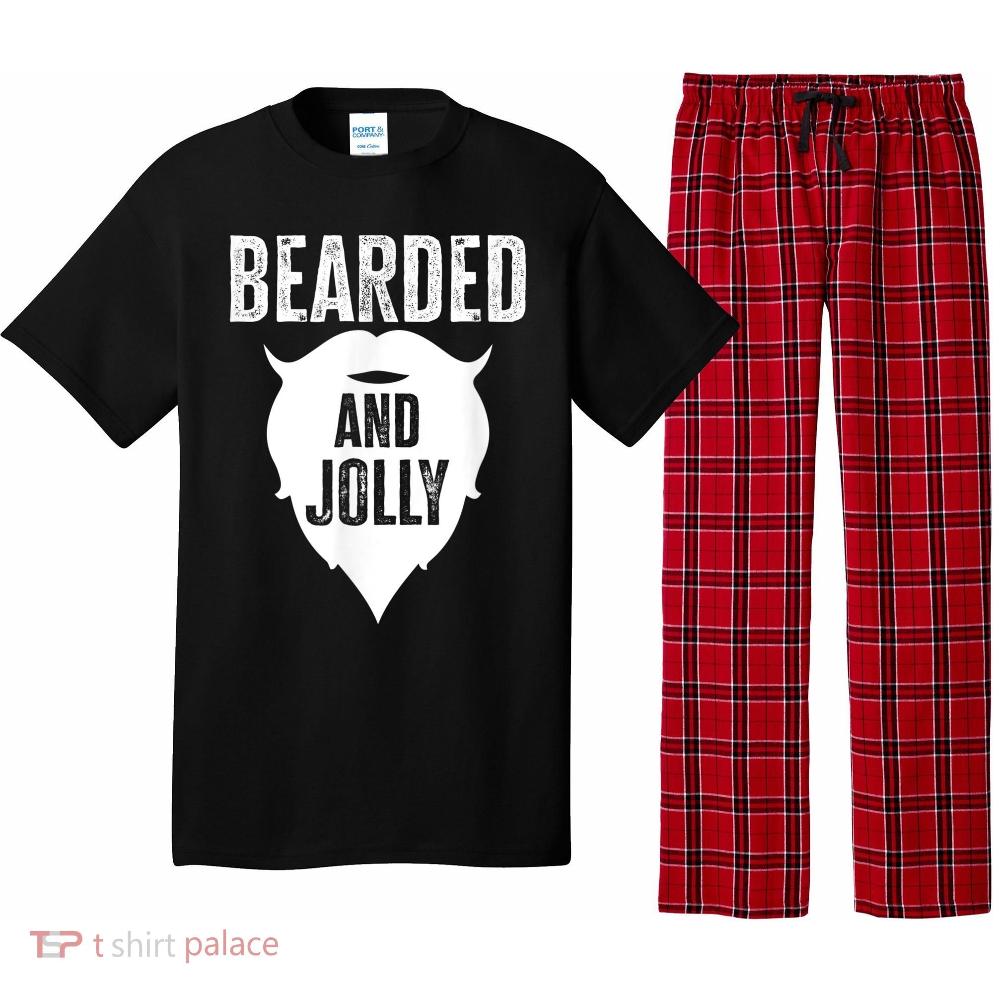 Bearded And Jolly Santa Christmas Pajama Set