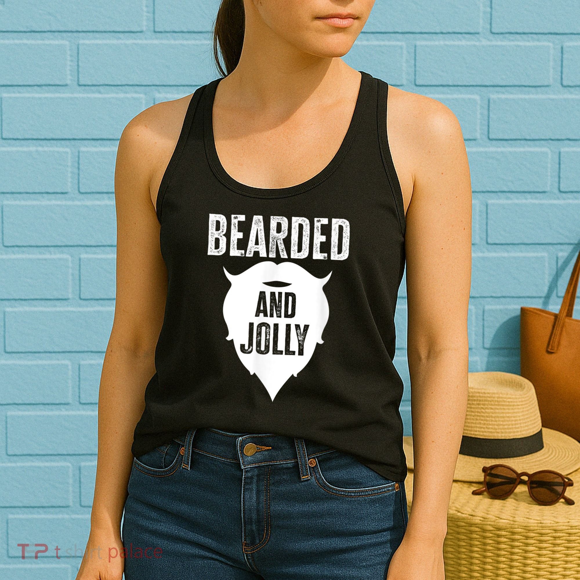 Bearded And Jolly Santa Christmas Women's Tank Top