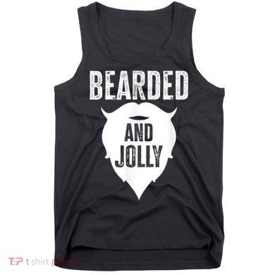 Bearded And Jolly Santa Christmas Tank Top