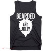 Bearded And Jolly Santa Christmas Tank Top thumb 0