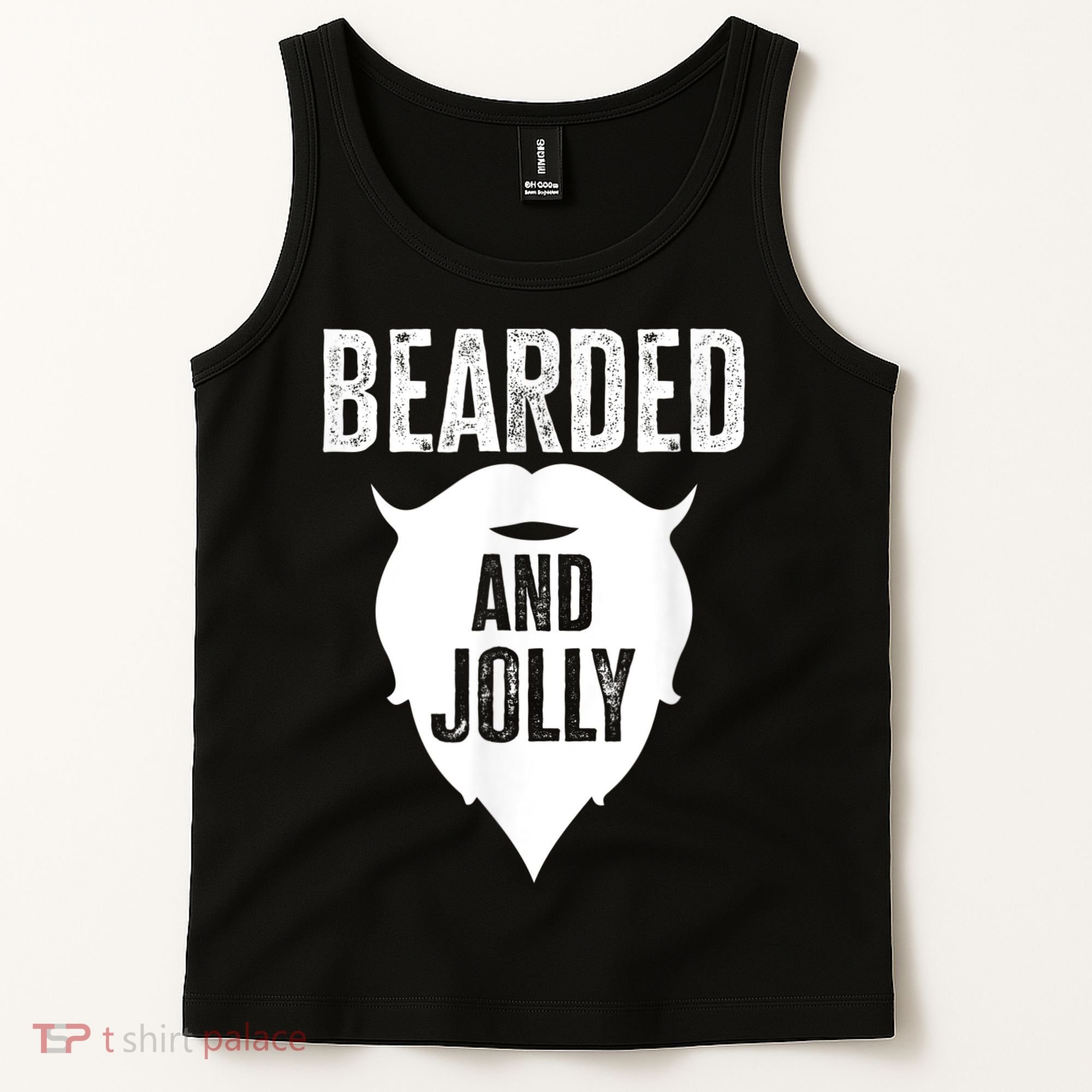 Bearded And Jolly Santa Christmas Tank Top