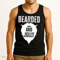 Bearded And Jolly Santa Christmas Tank Top thumb 3