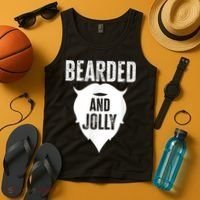 Bearded And Jolly Santa Christmas Tank Top thumb 4
