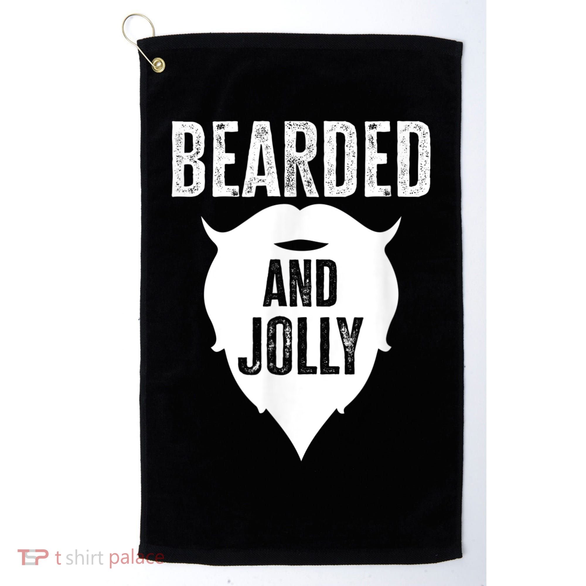 Bearded And Jolly Santa Christmas Golf Towel