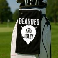 Bearded And Jolly Santa Christmas Golf Towel thumb 2