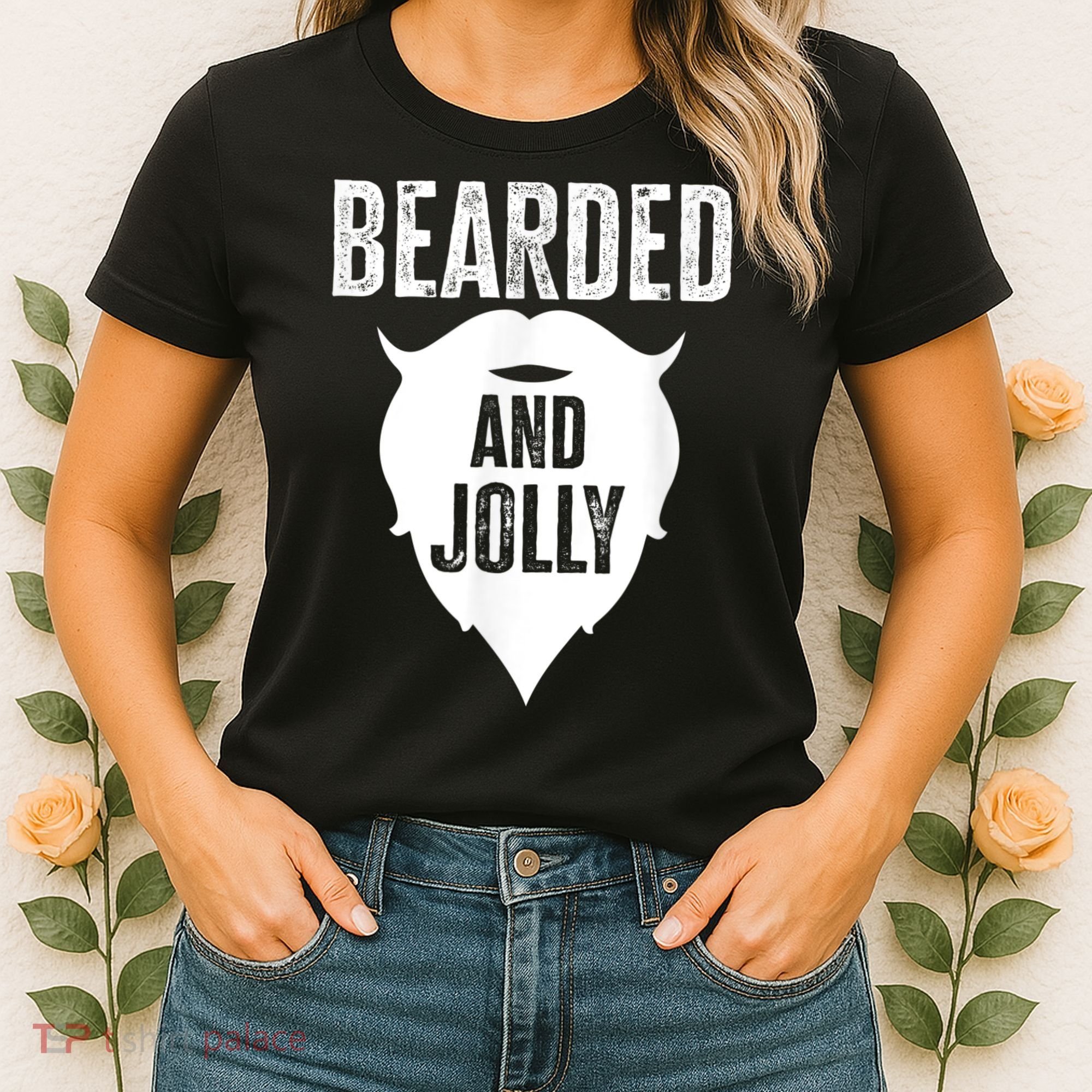 Bearded And Jolly Santa Christmas Women's T-Shirt