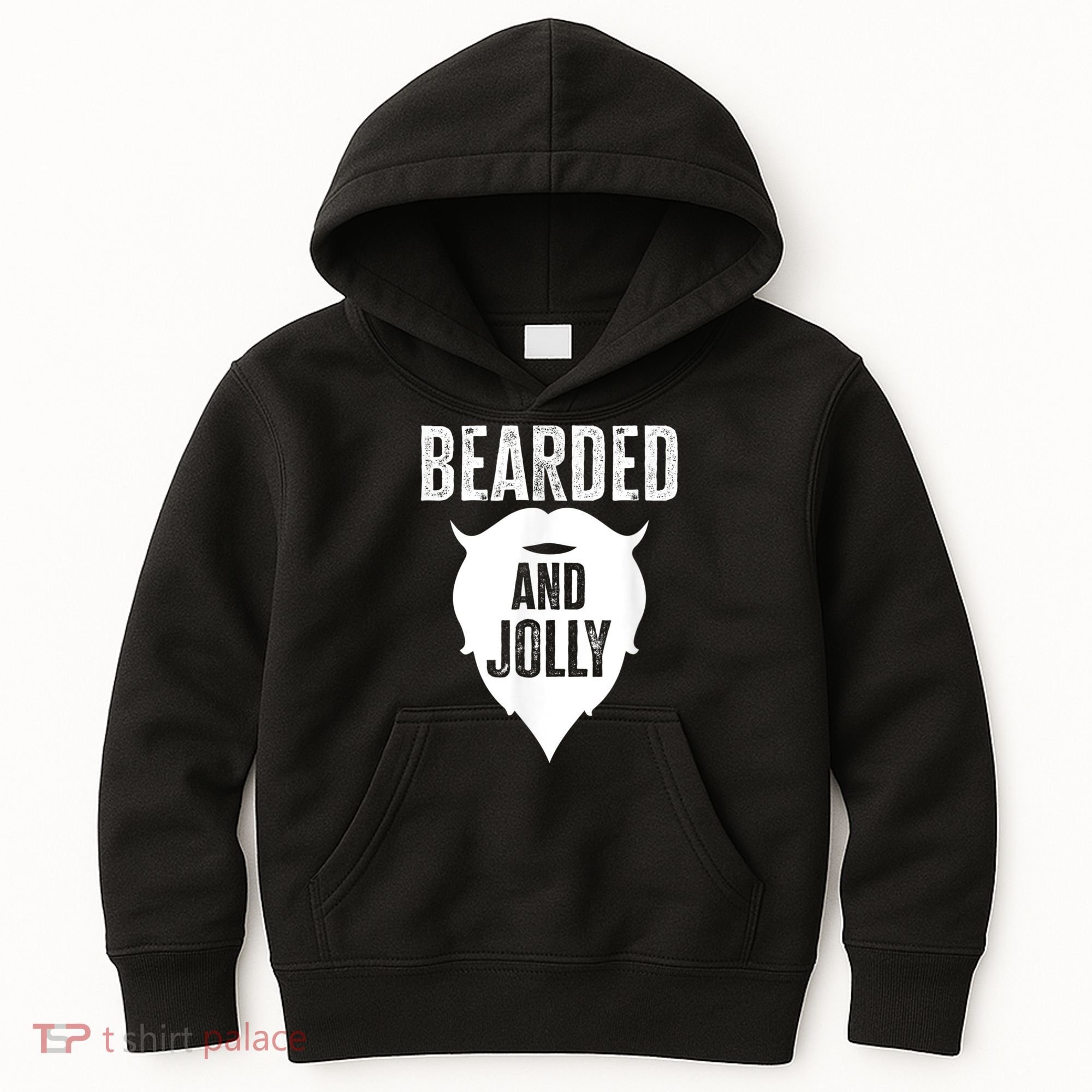 Bearded And Jolly Santa Christmas Kids Hoodie