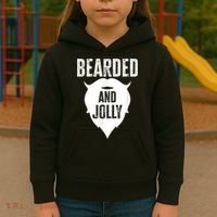 Bearded And Jolly Santa Christmas Kids Hoodie thumb 3