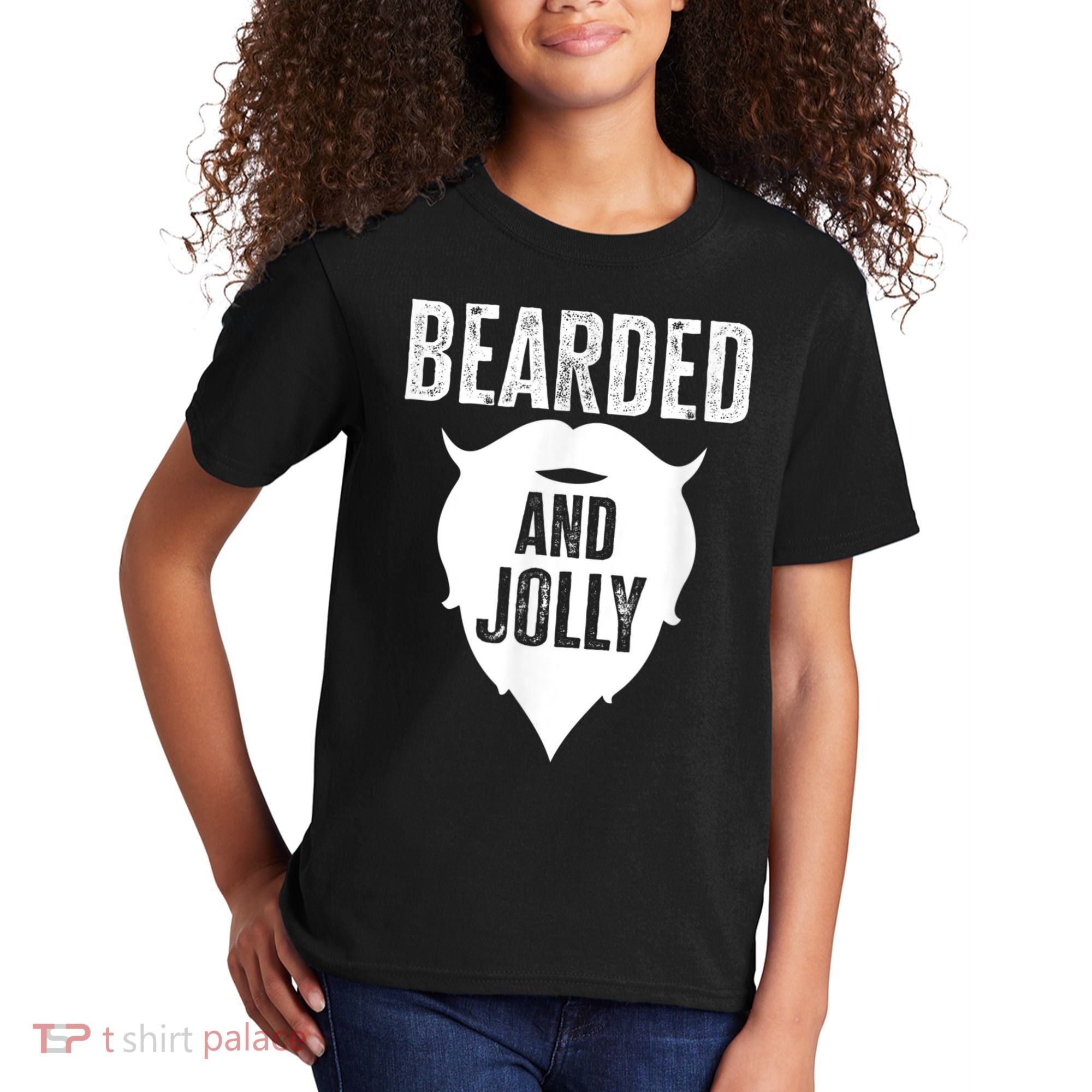 Bearded And Jolly Santa Christmas Kids T-Shirt