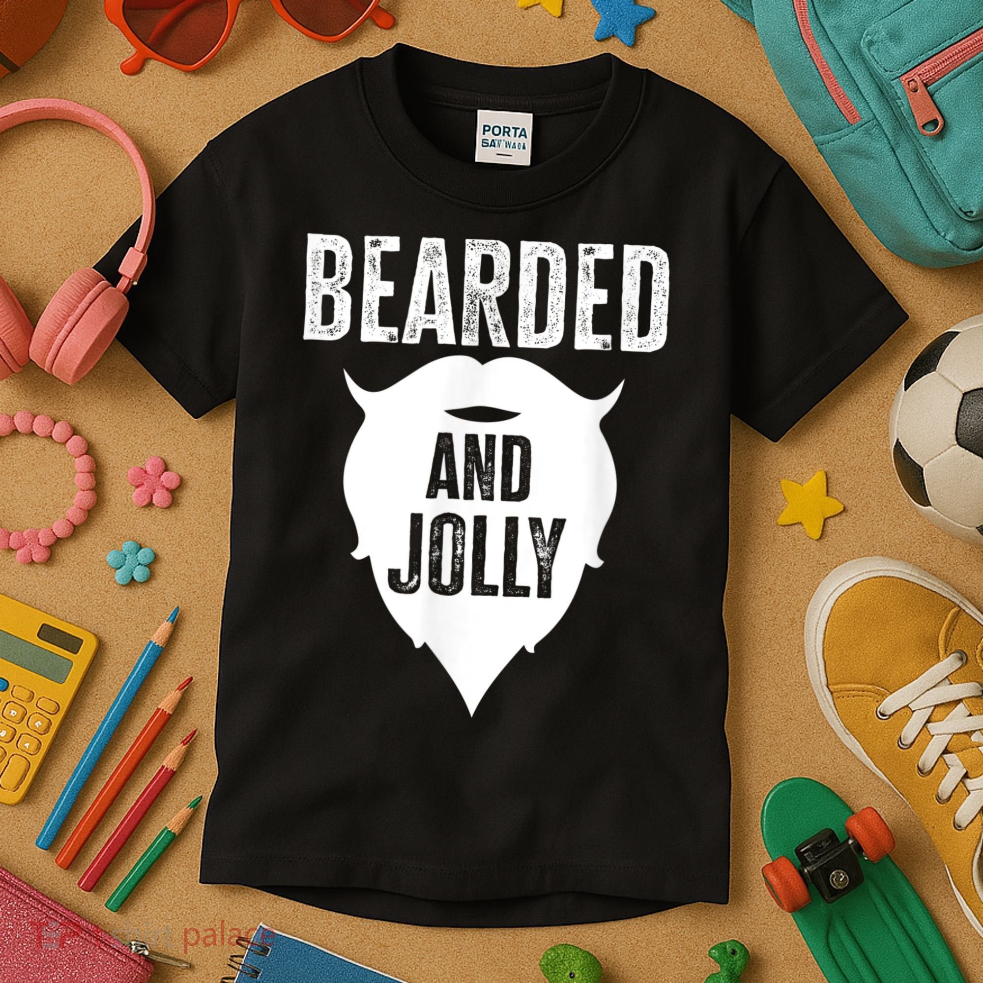 Bearded And Jolly Santa Christmas Kids T-Shirt