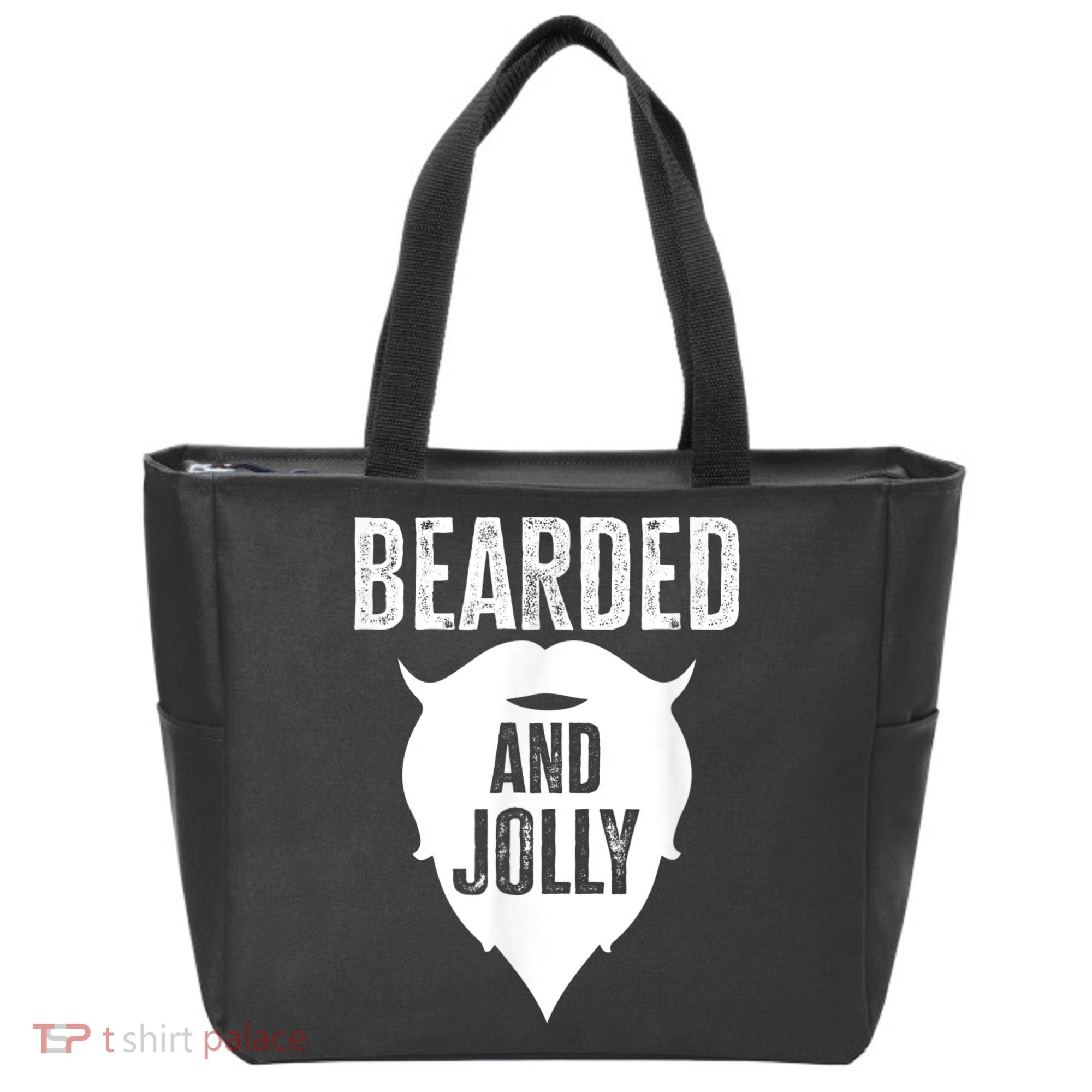 Bearded And Jolly Santa Christmas Tote Bag
