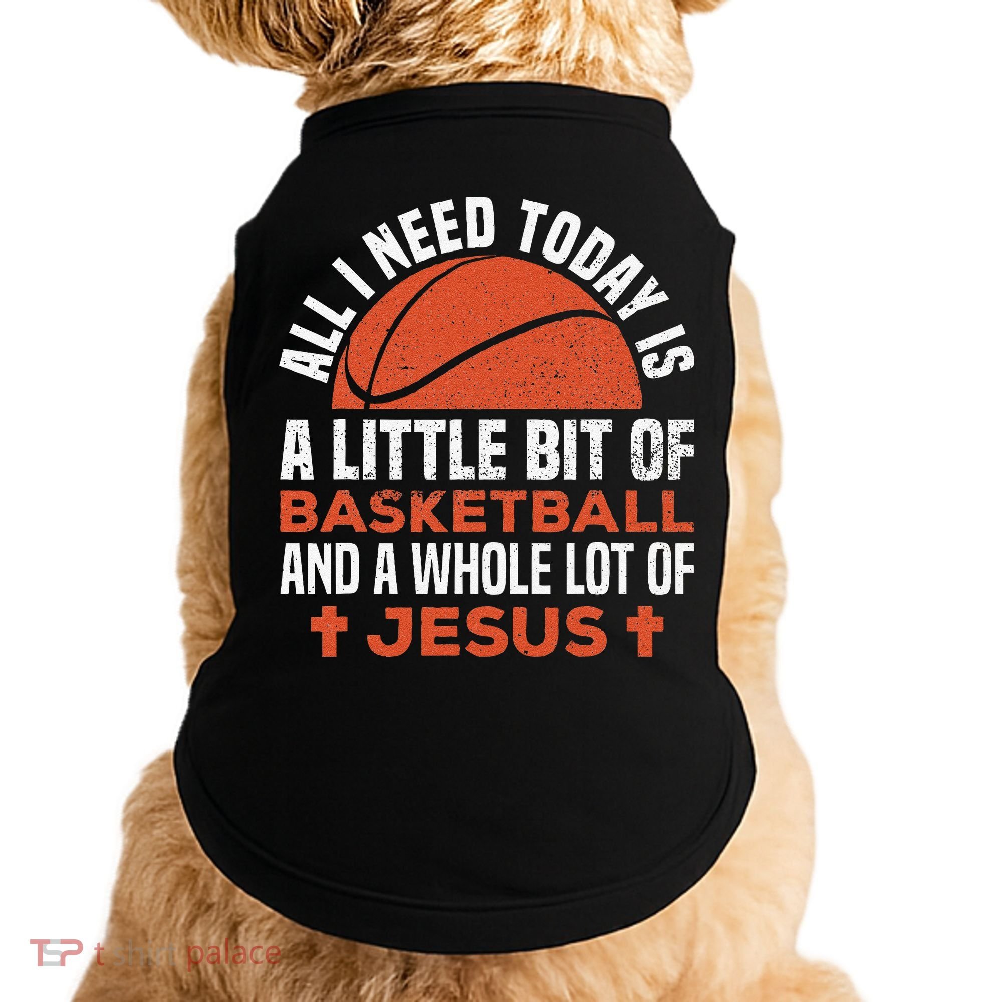 Basketball And Jesus Religious Christian Doggie Tank