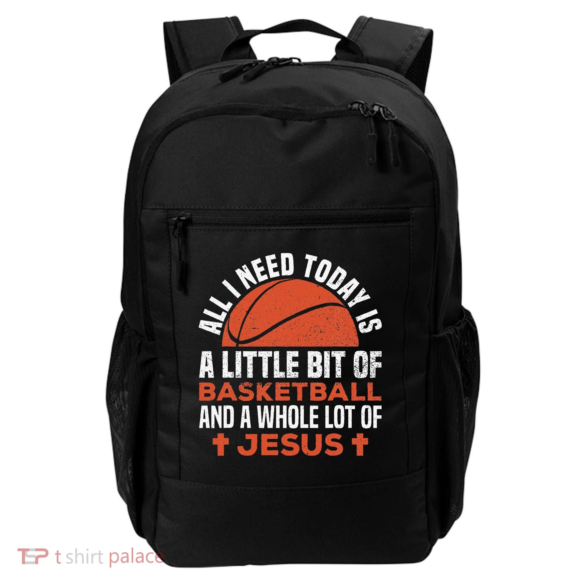 Basketball And Jesus Religious Christian Backpack