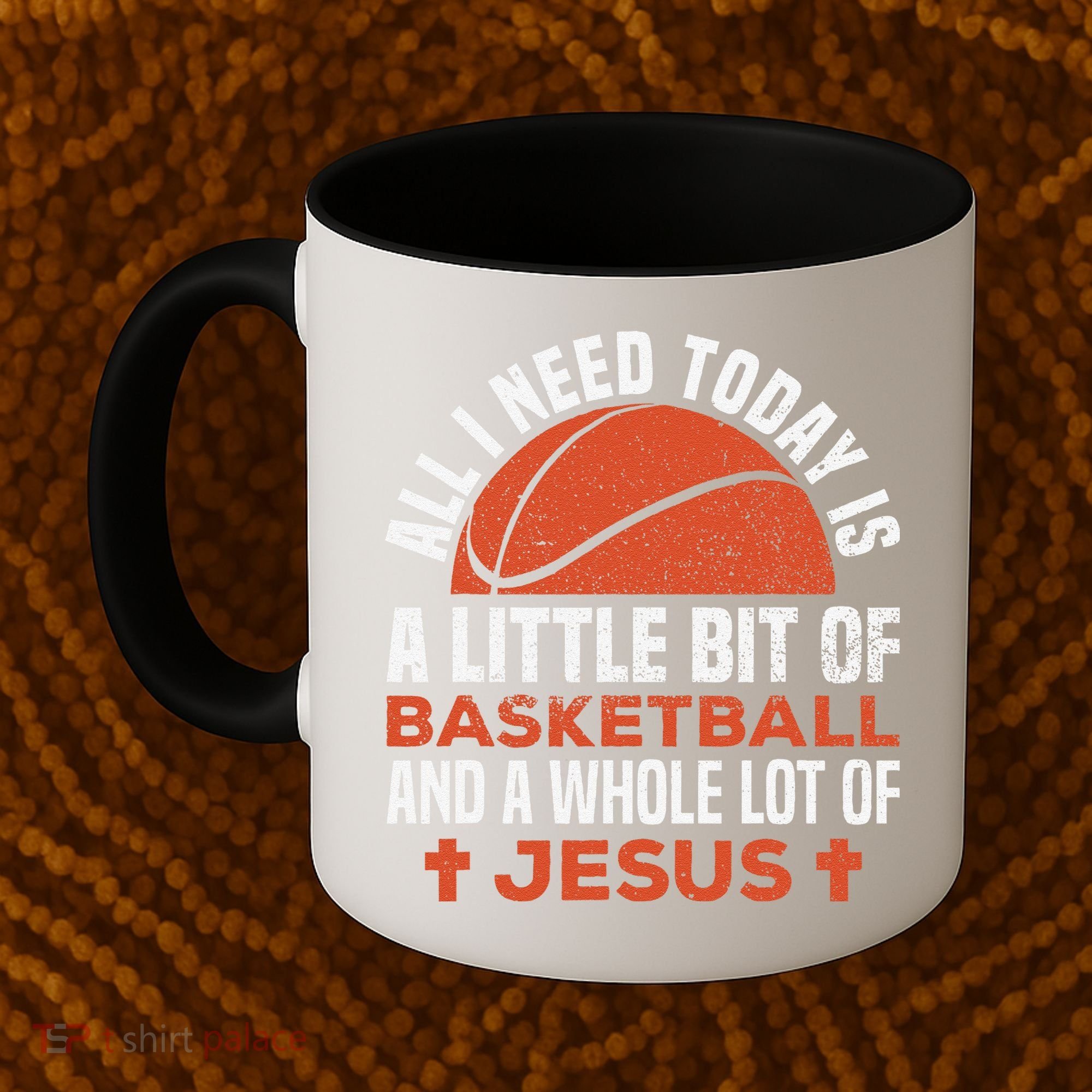 Basketball And Jesus Religious Christian Coffee Mug